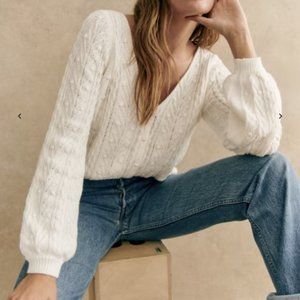 Sezane Beryl Ecru Cardigan